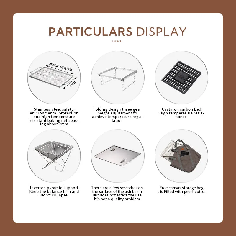 MT-045 14In Time-sensitive offer Campingmoon Foldable Grill Great deal