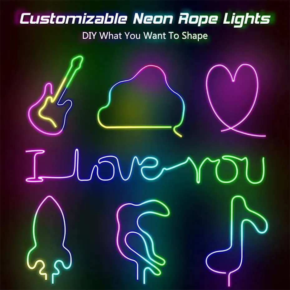 Multicolor Smart RGBIC Neon Strip Lights