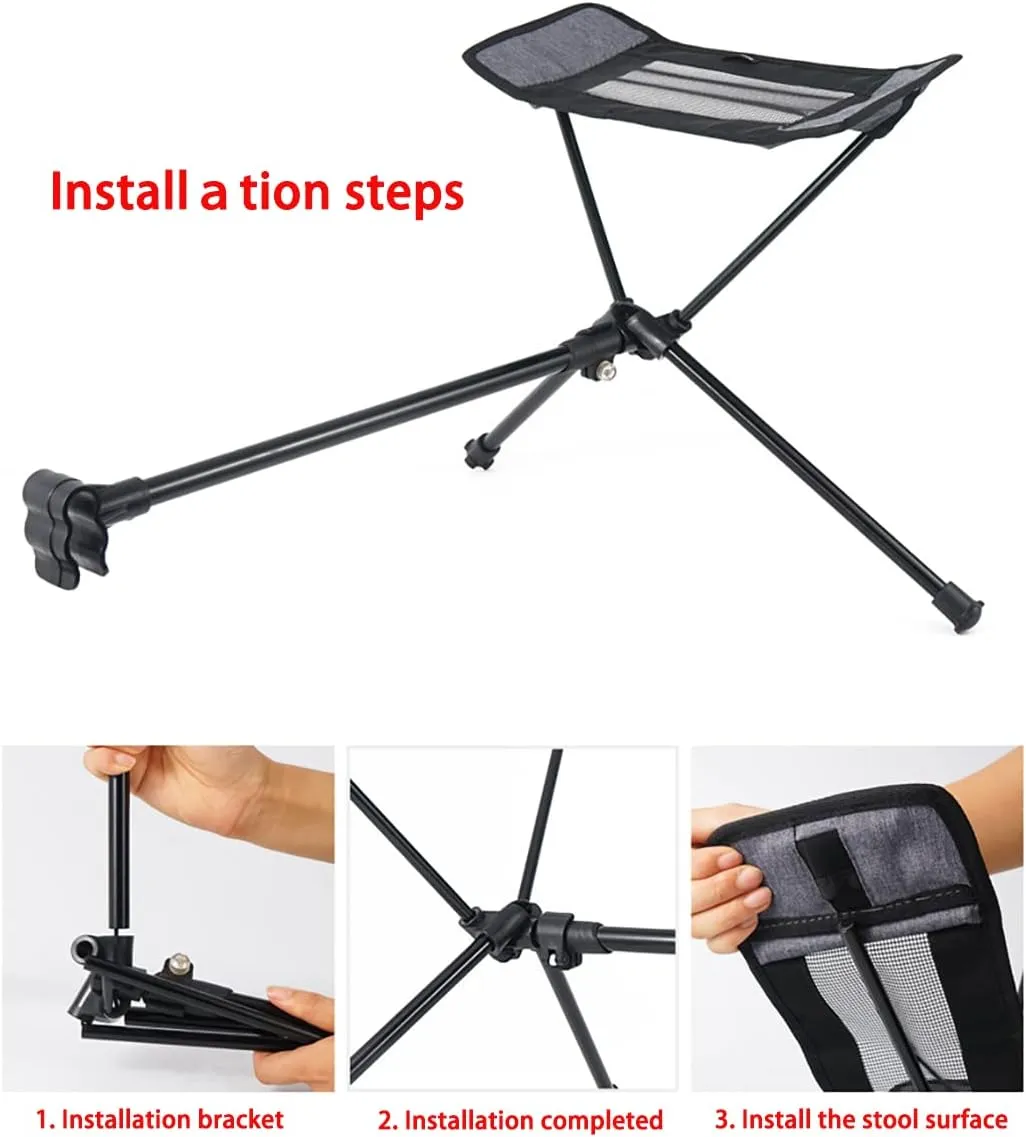 Munstru Portable Camping Chair Husband's quick and easy way It is the most suitable for outdoor activities. Maximum load 220 pon Aircraft made by grade aluminum ( Rice White, Large Size ) ( Grey Ped