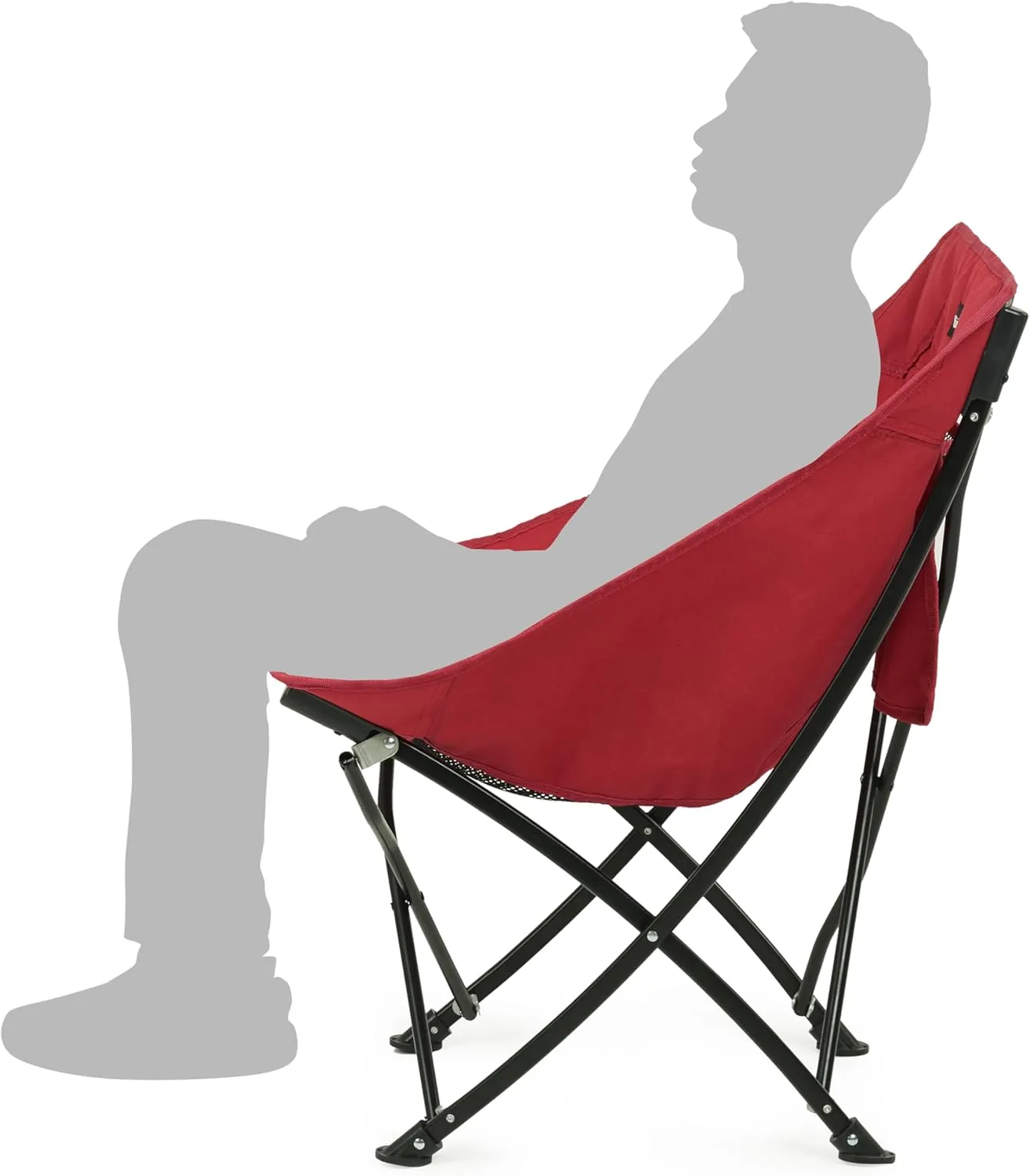 Naturehike Folding Camping Chair, Outdoor Portable Compact Chair, Collapsible & Comfortable, Heavy Duty for Travel Picnic Hiking Fishing Beach, Lightweight Backpack Chair, Red