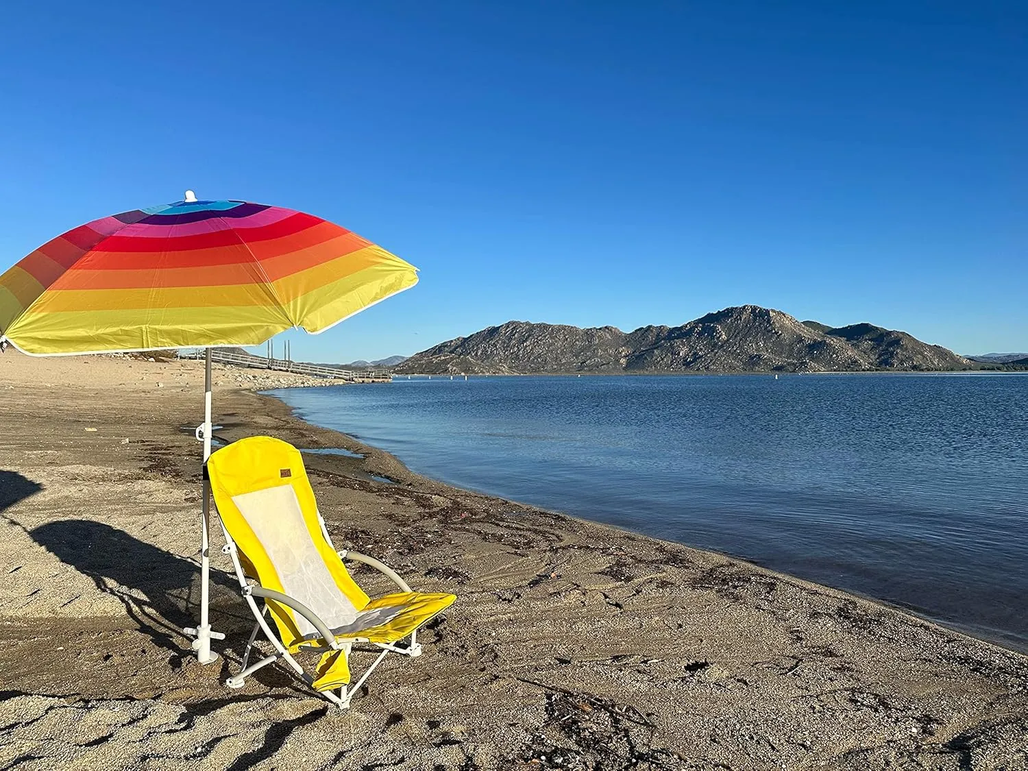 Nice C Beach Chair, Beach Chairs for Adults with Umbrella and Cooler, High Back, Cup Holder & Carry Bag & Heavy Duty Compact Outdoor, Camping (One Yellow)
