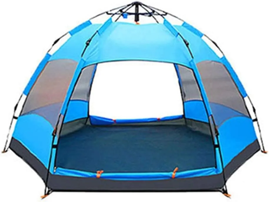 NIEH Tents Dome Frame Pop-Up Easy Pop Up Beach Sun Shelter Waterproof Camping Sewn in Groundsheet 5/8 Person Family Camping