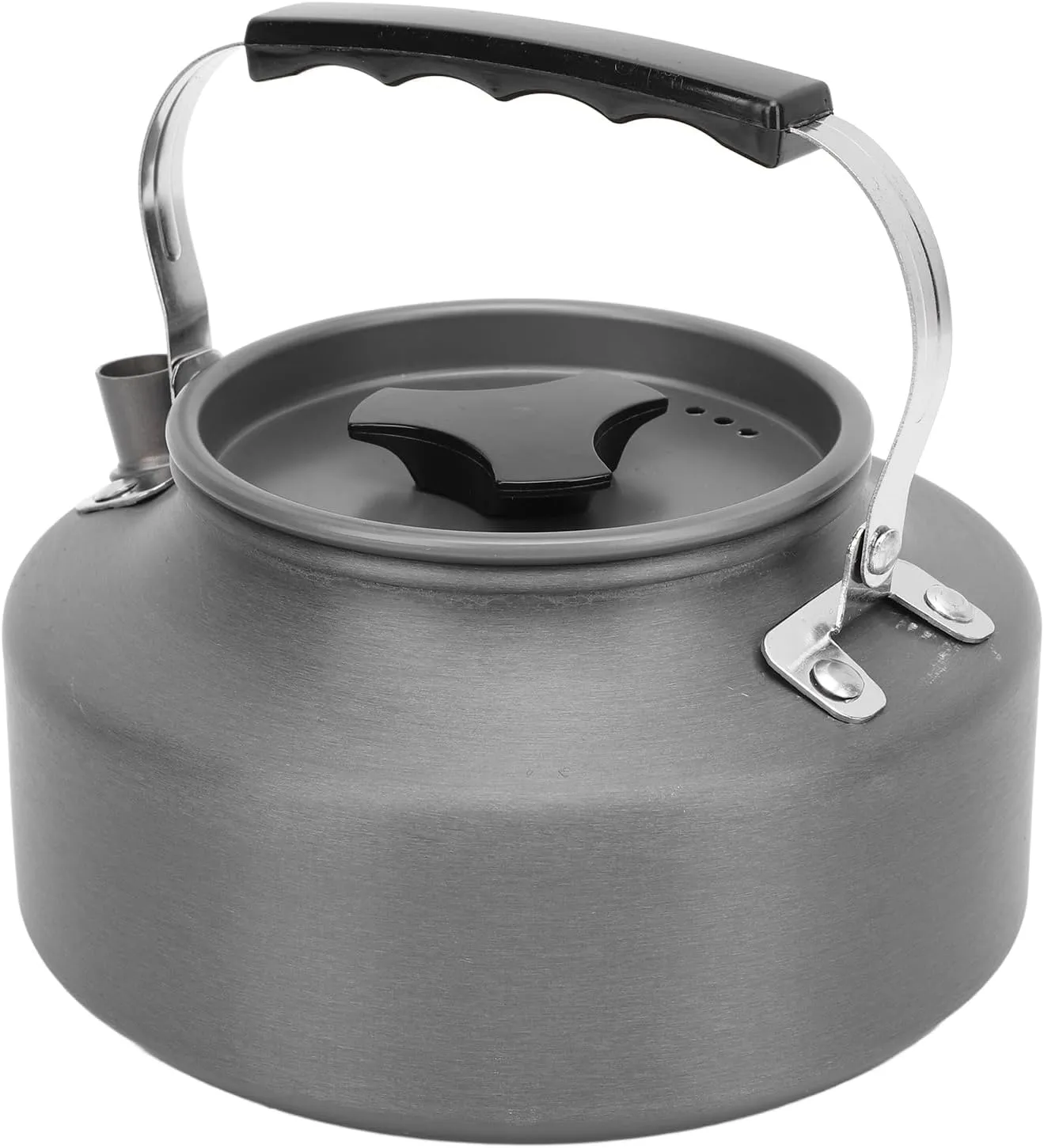 Niiyen Camping Kettle for Boiling Water Aluminum Alloy Tea Pot Portable Open Fire Coffee Maker with Storage Bag for Outdoor Cooking Backpacking 38.7oz