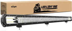 Nilight - 18007C-A 37Inch Triple Row Led Light Bar 468W Flood Spot Combo 46800LM Driving Lights Boat Led Off-Road Lights for Trucks