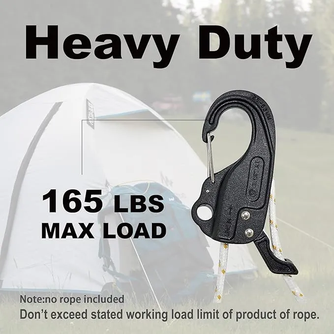 ORXPLUS TOOLS 2PCS Rope Tightener, Rope Tensioner, Tie Down Mechanism Lock Adjuster fits 1/10"-1/4" Cord for Camping, Outdoor, Garage, Boating, Fishing, Loading