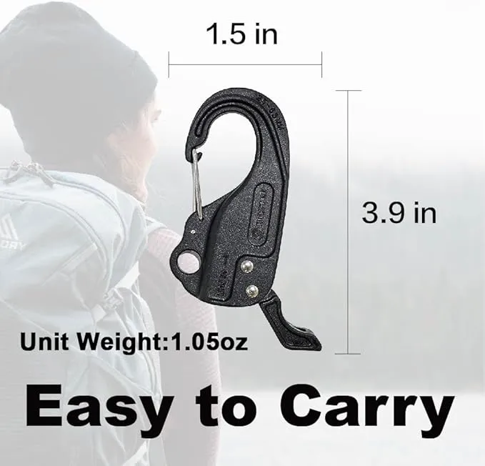 ORXPLUS TOOLS 2PCS Rope Tightener, Rope Tensioner, Tie Down Mechanism Lock Adjuster fits 1/10"-1/4" Cord for Camping, Outdoor, Garage, Boating, Fishing, Loading
