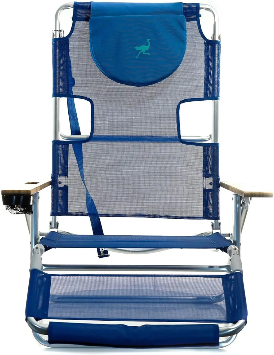 Ostrich 3N1 Lightweight Lawn Beach Reclining Lounge Chair with Footrest, Outdoor Furniture for Patio, Balcony, Backyard, or Porch, Blue