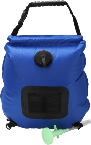 OUKENS Camping Shower Bag, Polyester Outdoor Solar Shower Bag, 20L Portable Foldable Solar Heating Camping Shower Bag for Hiking Backpacking
