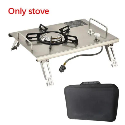 Outdoor Aluminum Alloy IGT Table - Portable Telescopic Camping Table with Gas Stove and Teaism Tray
