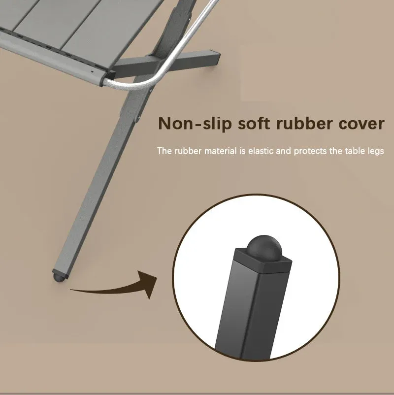 Outdoor Aluminum Alloy IGT Table - Portable Telescopic Camping Table with Gas Stove and Teaism Tray