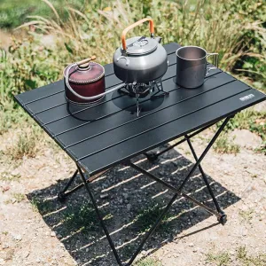 Outdoor and Chair Set, Ultra-Light Aluminum Alloy Camping Gear, Egg Roll Table, Stool Included,Suit,B
