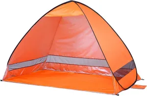 Outdoor Automatic Tent Instant Pop Up Camping Tent Portable Travel Beach Tent Shelter Fishing Hiking Picnic Silver Change Clothes Tent (Color : Orange F Plus, Size : 1)