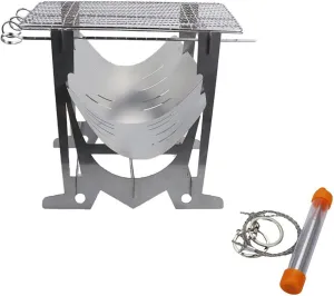 Outdoor BBQ Grill Stove High-temperature Fire-resistant Camping Barbecue Bonfire Stove Fire Rack For Backpacking Picnic
