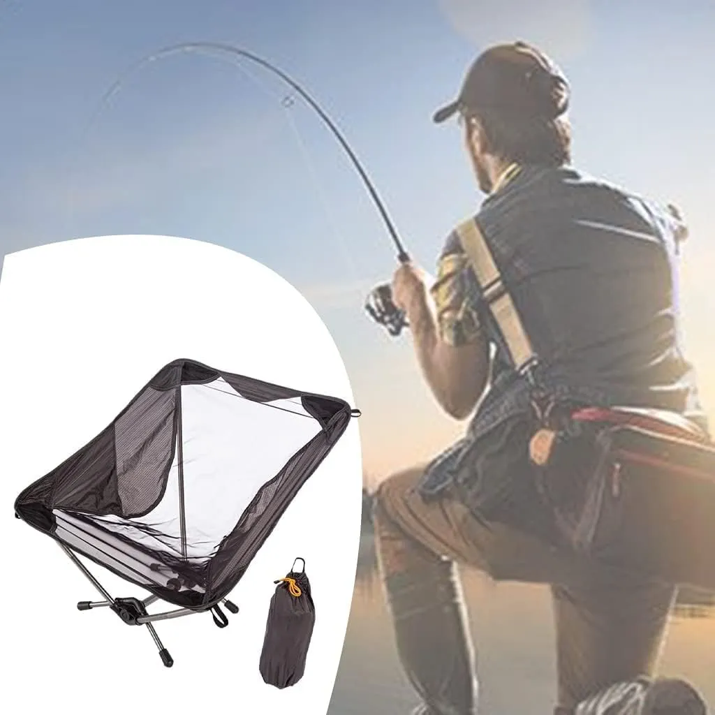 Outdoor Camping Chair Camping Chair Low Profile Folding Chair with Carry Bag for Camping Beach Picnic Barbeques Sporting Event Portable Folding Lawn Chairs