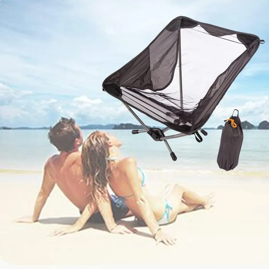 Outdoor Camping Chair Camping Chair Low Profile Folding Chair with Carry Bag for Camping Beach Picnic Barbeques Sporting Event Portable Folding Lawn Chairs