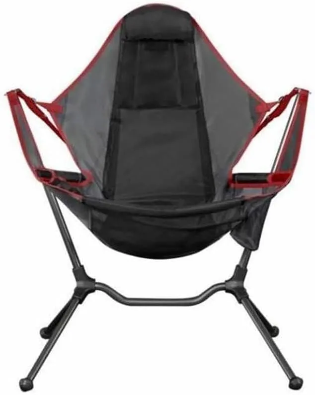 Outdoor Camping Fishing Chair Recliner with Breathable Mesh, 2 Side Pockets, Lightweight Portable