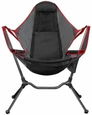 Outdoor Camping Fishing Chair Recliner with Breathable Mesh, 2 Side Pockets, Lightweight Portable