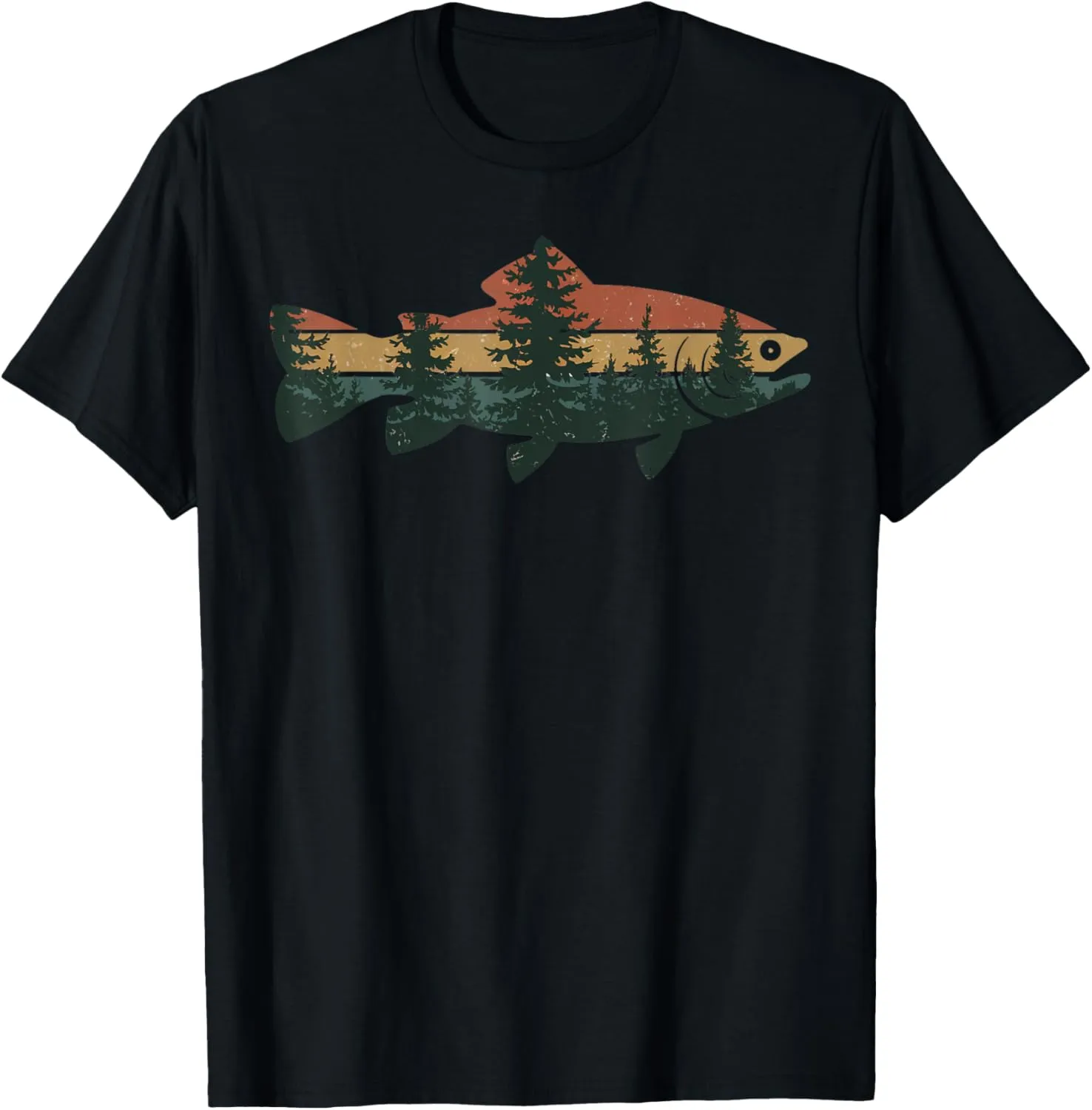 Outdoor Camping Forest Nature Wildlife Fisherman Fishing T-Shirt