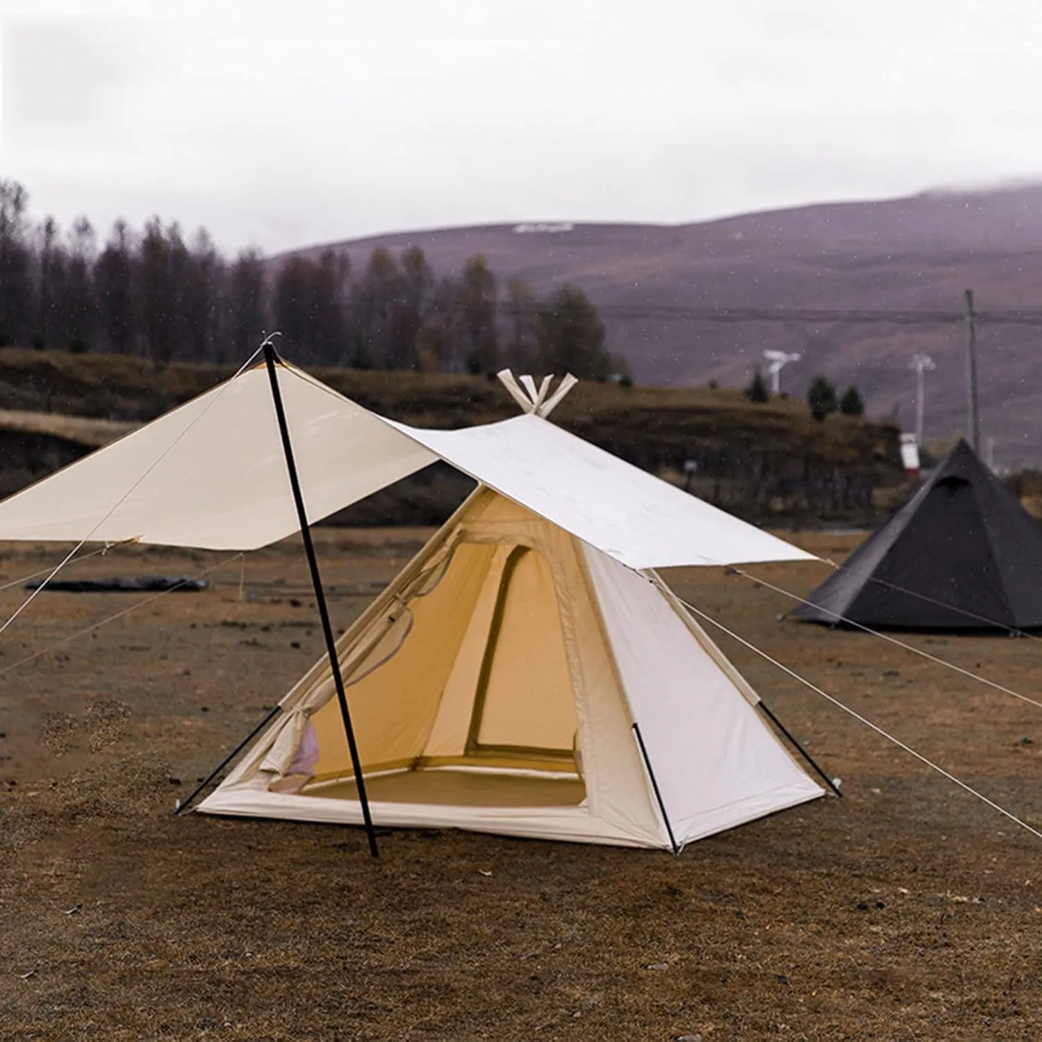 Outdoor Camping Nissan Tent with Canopy Automatic Tent 3-4 Person Camping Tent,Easy Instant Setup Protable Backpacking for Sun Shelter,Travelling,Hiking