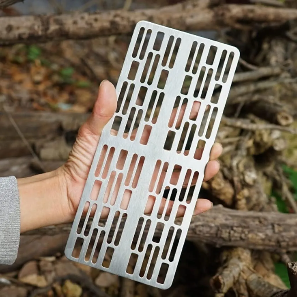 Outdoor Camping Stove Grill Plate Grill Net Charcoal Barbecue Plate for Bbq/D/250 * 110 * 2Mm (D 250 * 110 * 2Mm)