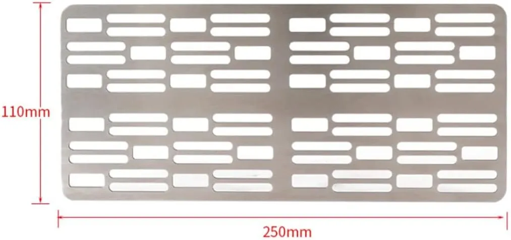 Outdoor Camping Stove Grill Plate Grill Net Charcoal Barbecue Plate for Bbq/D/250 * 110 * 2Mm (D 250 * 110 * 2Mm)
