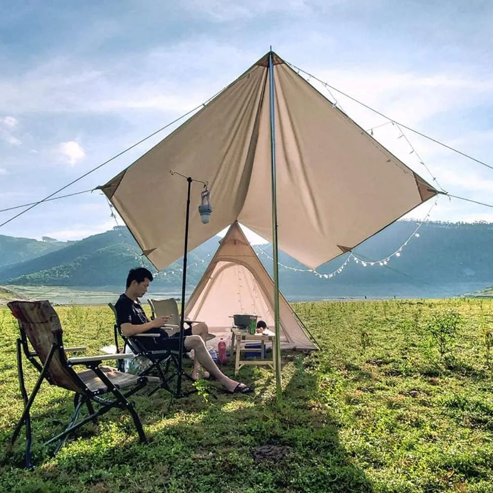 Outdoor Camping Tent, Hydraulic Double-Layer Double Door 3-4 Automatic Tent, Wind and Rainproof Travel Essential,Army Green