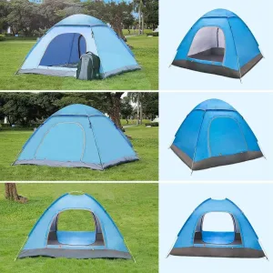 Outdoor Camping Tent Waterproof Instant Pop Up Tent 3-4 Person Camping Tent, Instant Set Up, Outdoor Backpacking Tent Shelter