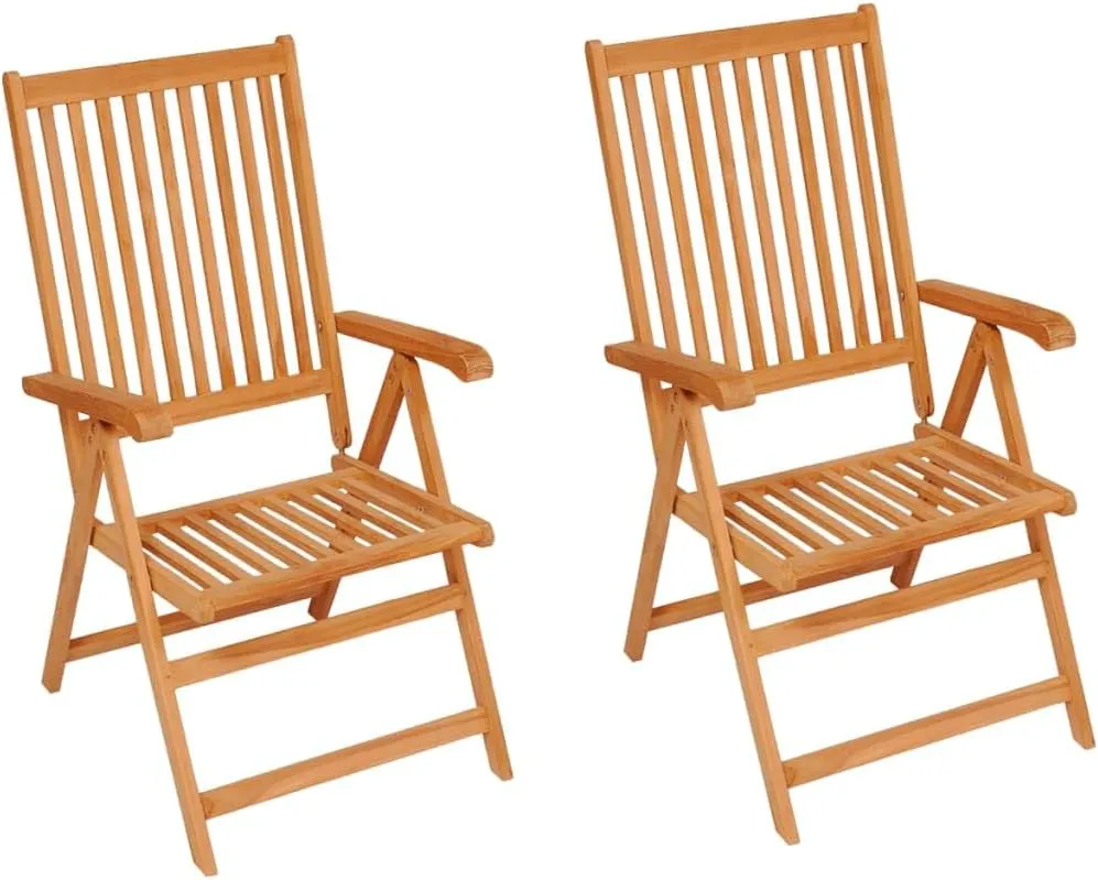 Outdoor Chairs,Zero Gravity Chair,Folding Stool,Patio Chairs 2 pcs with Anthracite Cushions Solid Teak WoodFor Gardens, patios, Balconies