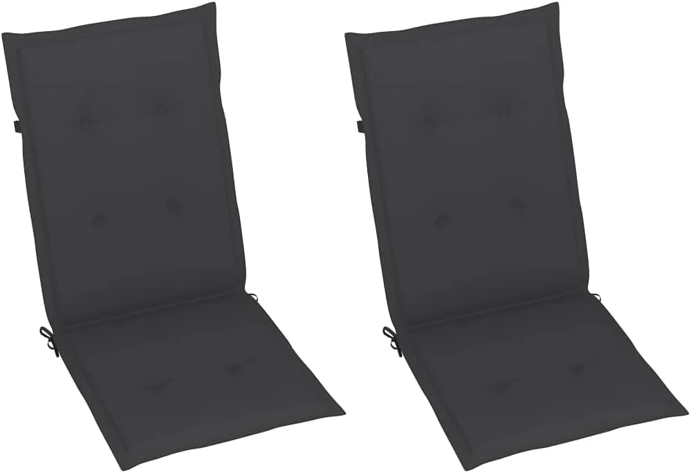Outdoor Chairs,Zero Gravity Chair,Folding Stool,Patio Chairs 2 pcs with Anthracite Cushions Solid Teak WoodFor Gardens, patios, Balconies