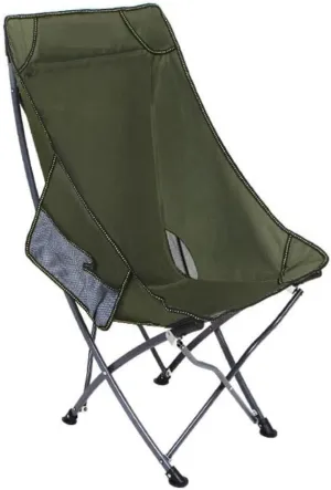 Outdoor Folding Camping Chair with Backrest, Ultralight Portable Beach Seat with Mesh External Hanging Bag, Waterproof & Durable 600D Oxford Fabric
