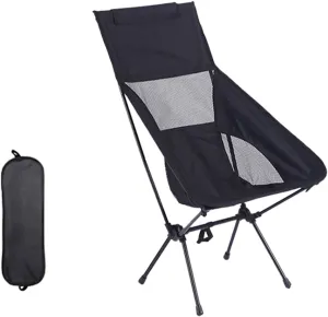 Outdoor Folding Chair, Camping Chair Portable High Back Chair Suitable for Outdoor Camping Lawn Picnic and Fishing