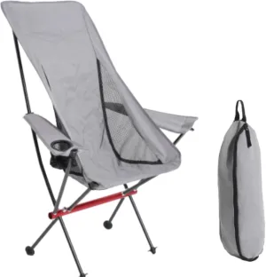 Outdoor Folding Chair, Portable backrest Stool, Moon Chair, Aluminum Alloy Ultralight Fishing Director, Beach Camping high Back Chair