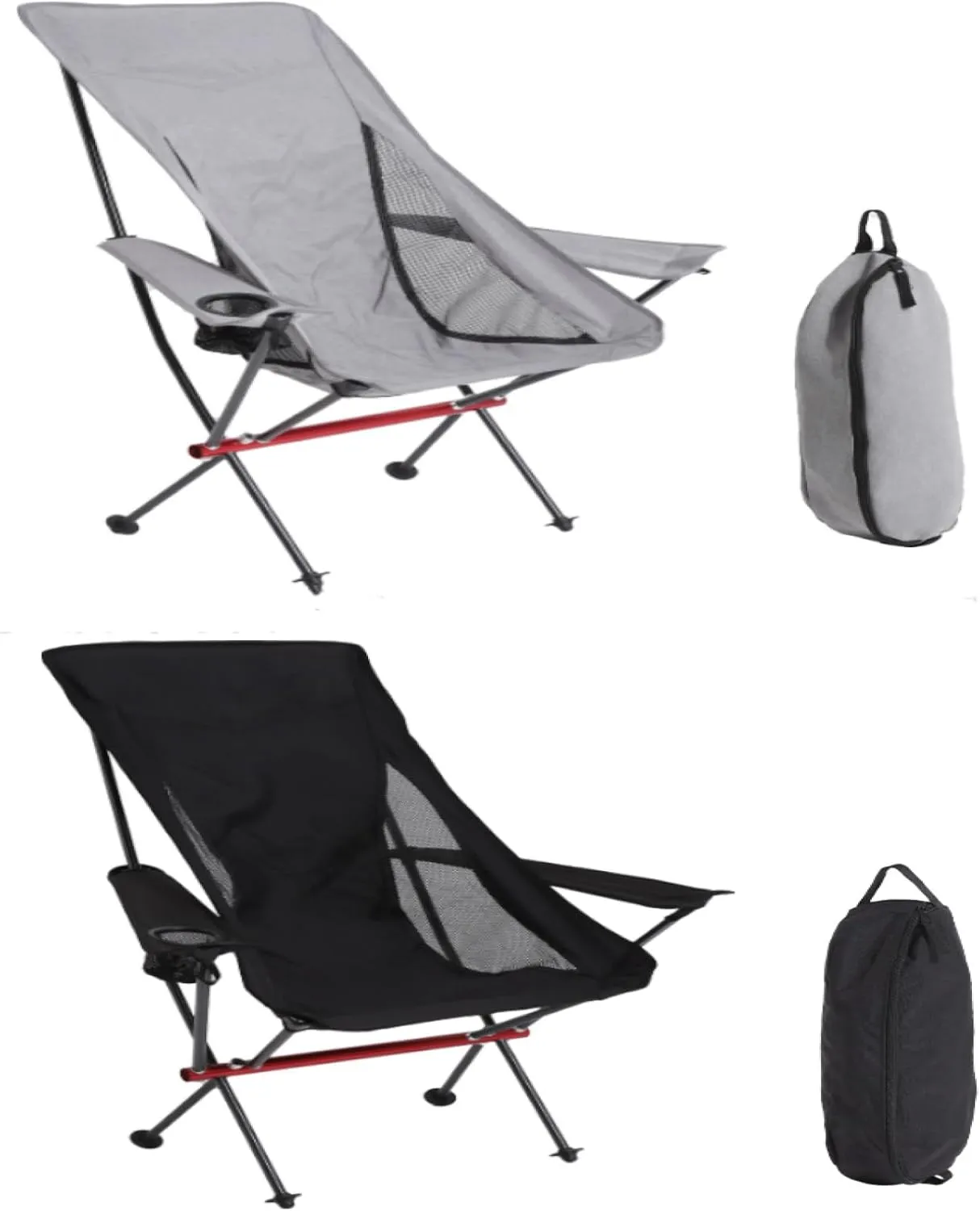 Outdoor Folding Chair, Portable backrest Stool, Moon Chair, Aluminum Alloy Ultralight Fishing Director, Beach Camping high Back Chair