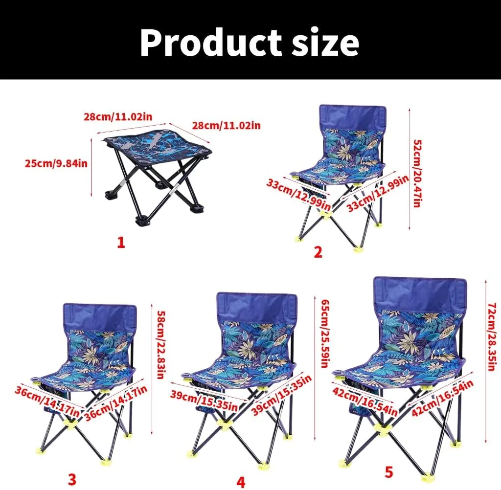 Outdoor Folding Fishing Chair Portable Beach Fishing Chair Comfortable Light Weight Camping Stool Easy to Carry