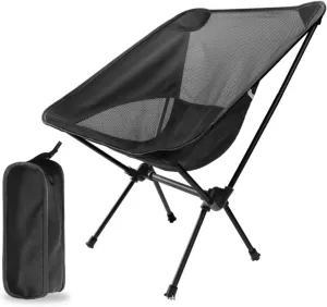 Outdoor Folding Low Rocking Chair Stable Camping Chair Portable Quick and Easy Setup for Camping Hiking (E)