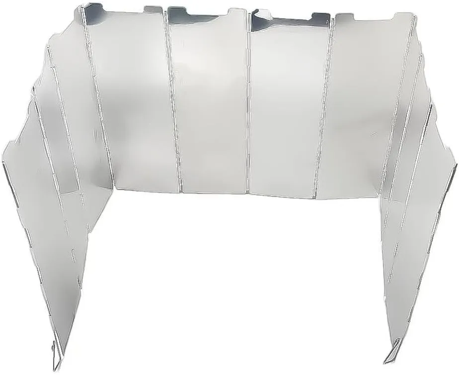 Outdoor Folding Stove Windscreen, 10 Plates Lightweight Aluminum Camping Stove Windshield with Carrying bag