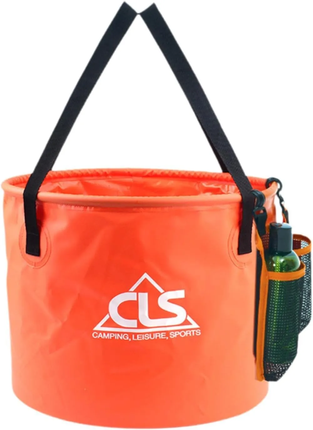 Outdoor Folding Water Bucket Water Storage Container Multifunctional Bag Travel Wash Basin for Backpacking Boating, Orange