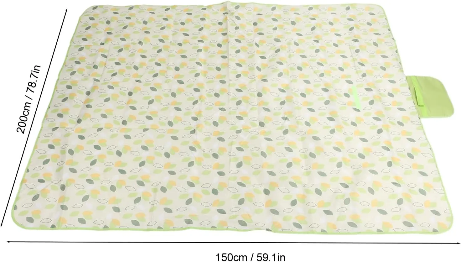 Outdoor Picnic Mat Thicken Oxford Cloth Waterproof Foldable Camping Blankets for Traveling Open Air Concerts (150x200cm / 59.1x78.7in)