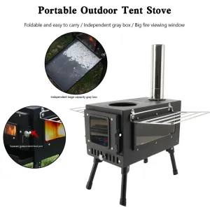 Outdoor Portable Tent Camping Wood Burning StovePipe For Tent Cooking