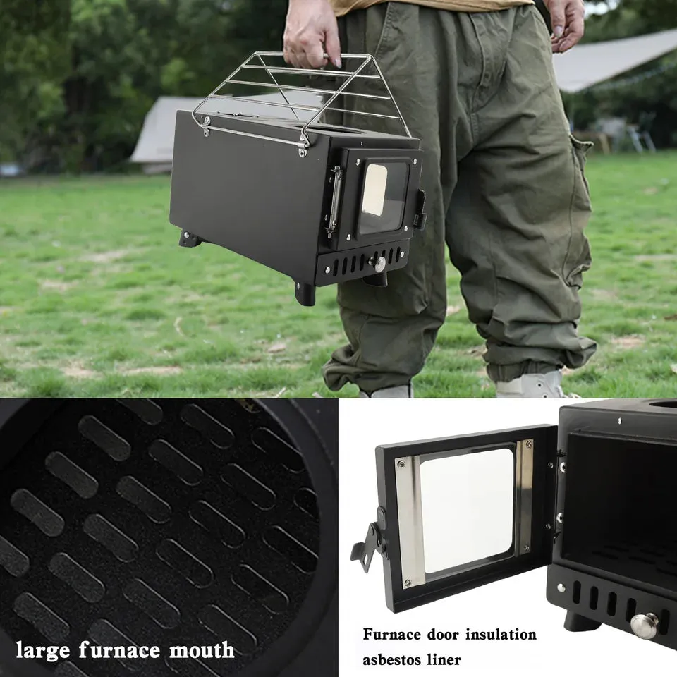 Outdoor Portable Tent Camping Wood Burning StovePipe For Tent Cooking