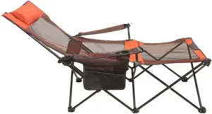 Outdoor Recliner Folding Portable Ultra Light Adult Fishing Leisure Beach Chair Lunch Break Chair Outdoor Events Picnic Folding Camping Chair (Color : Orange)