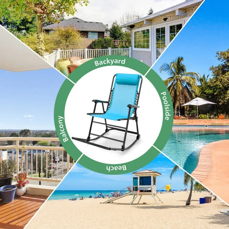 Outdoor Rocking Camping Chair - Portable Folding Chair Suitable for Camping and Hiking