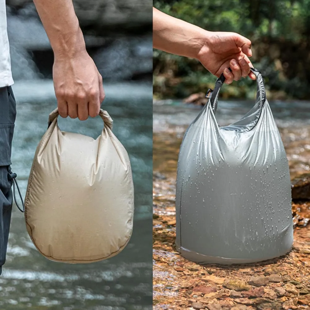 Outdoor Water proof Dry Bag - Silicon Coated Nylon, Ideal for Camping, Drifting, Hiking, Swimming, Rafting, Kayaking, River Trekking - Dampproof Clothes Storage Bag (Green-S)