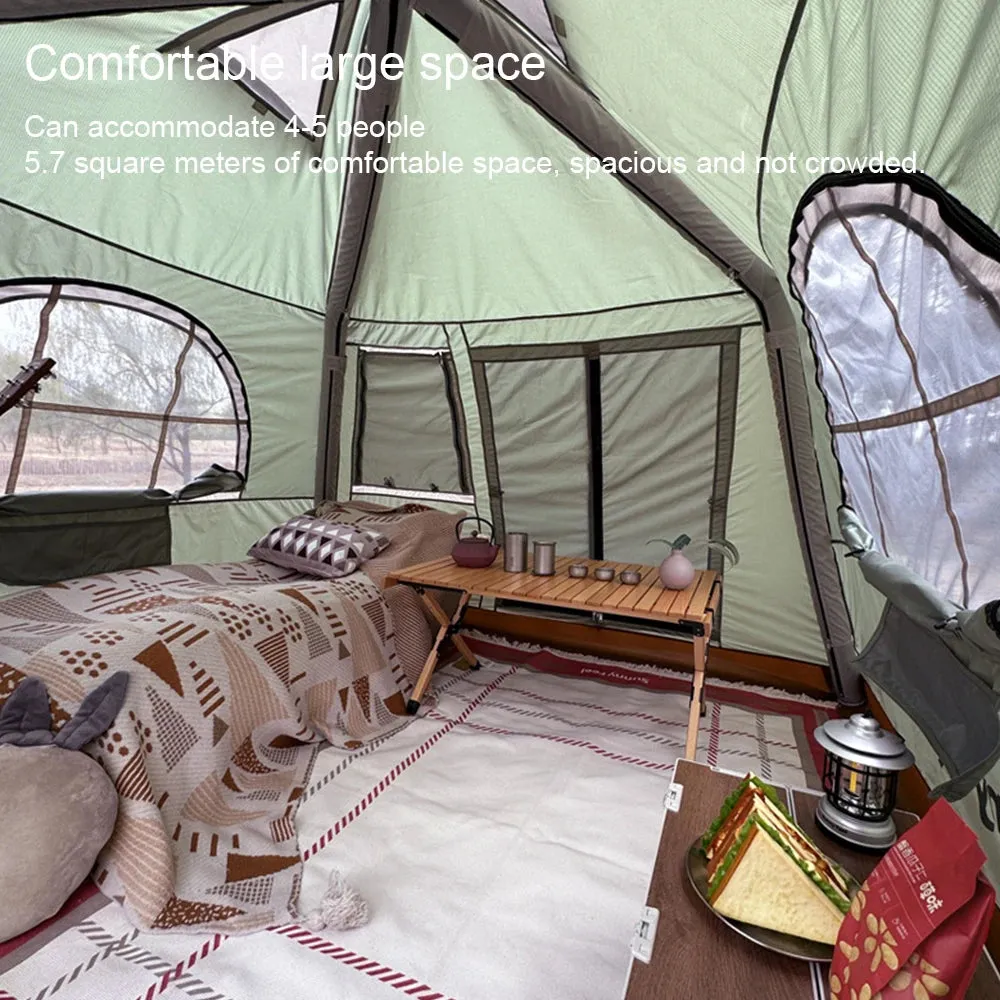 Oxford Cloth Inflatable Tent: Luxury Waterproof Pop-Up Tent for Camping, Parties, and Outdoor Adventures