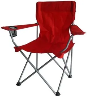 Ozark Trail Deluxe Folding Camping Arm Chair (Red)