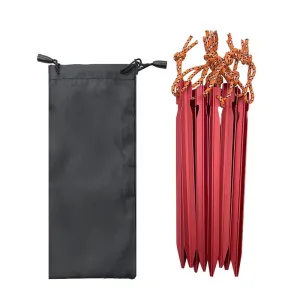 PACOONE 10PCS Aluminium Tent Pegs – 18cm Lightweight Stakes for Outdoor Camping Accessories