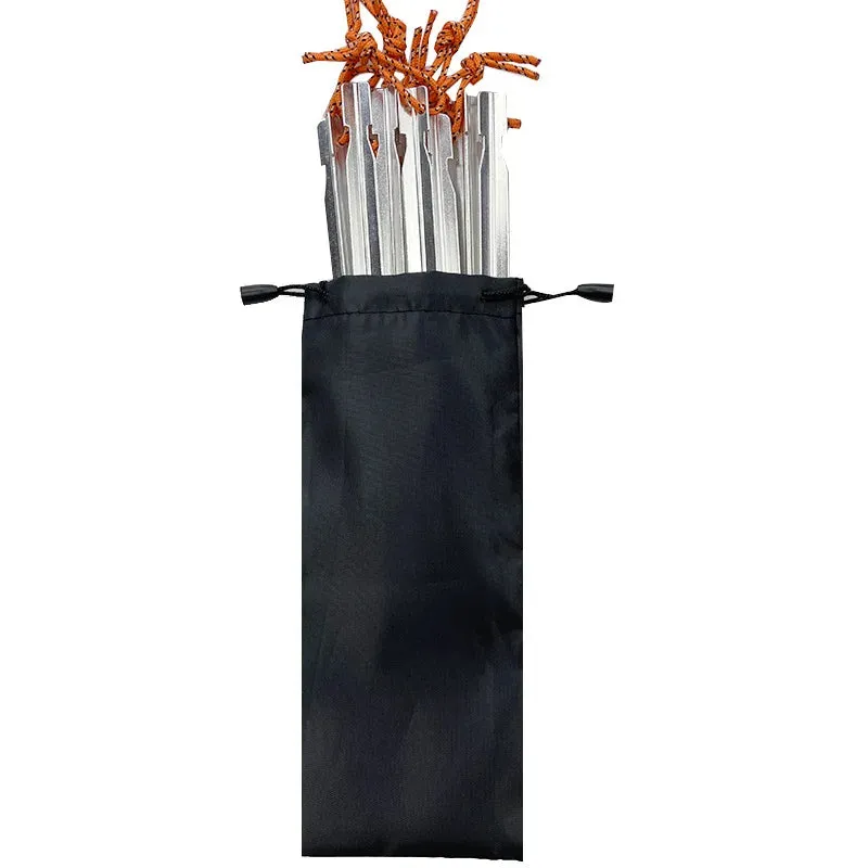 PACOONE 10PCS Aluminium Tent Pegs – 18cm Lightweight Stakes for Outdoor Camping Accessories