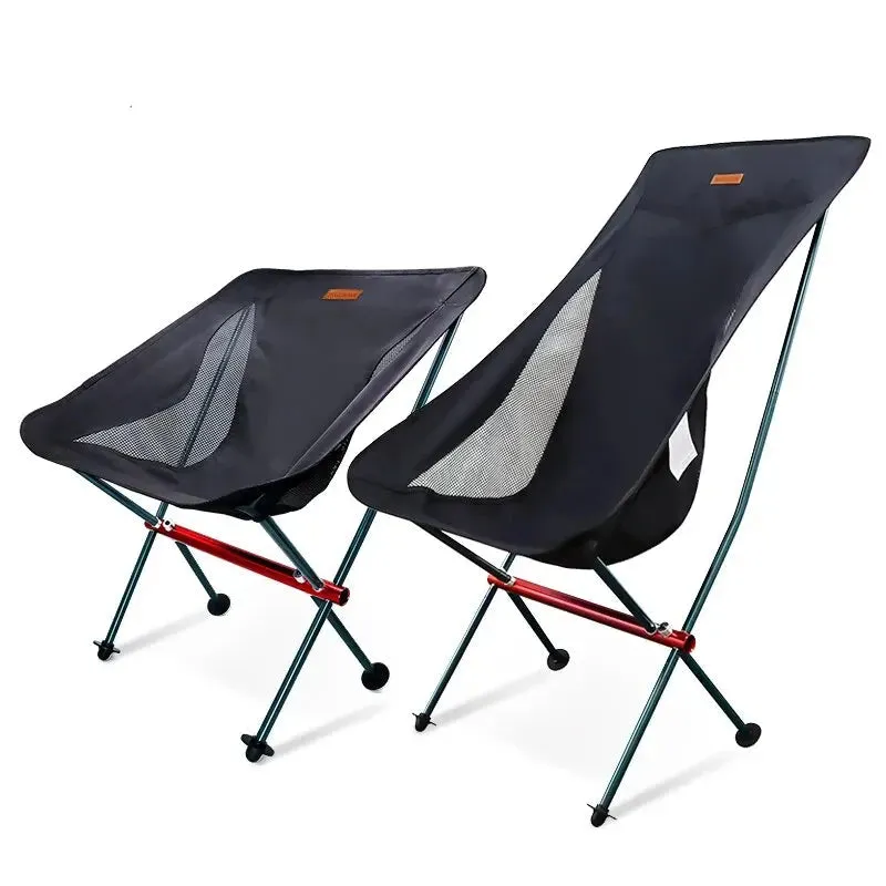 PACOONE Folding Camping Chair with High Backrest for Outdoor Relaxation