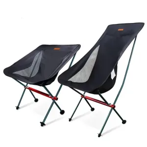 PACOONE Folding Camping Chair with High Backrest for Outdoor Relaxation