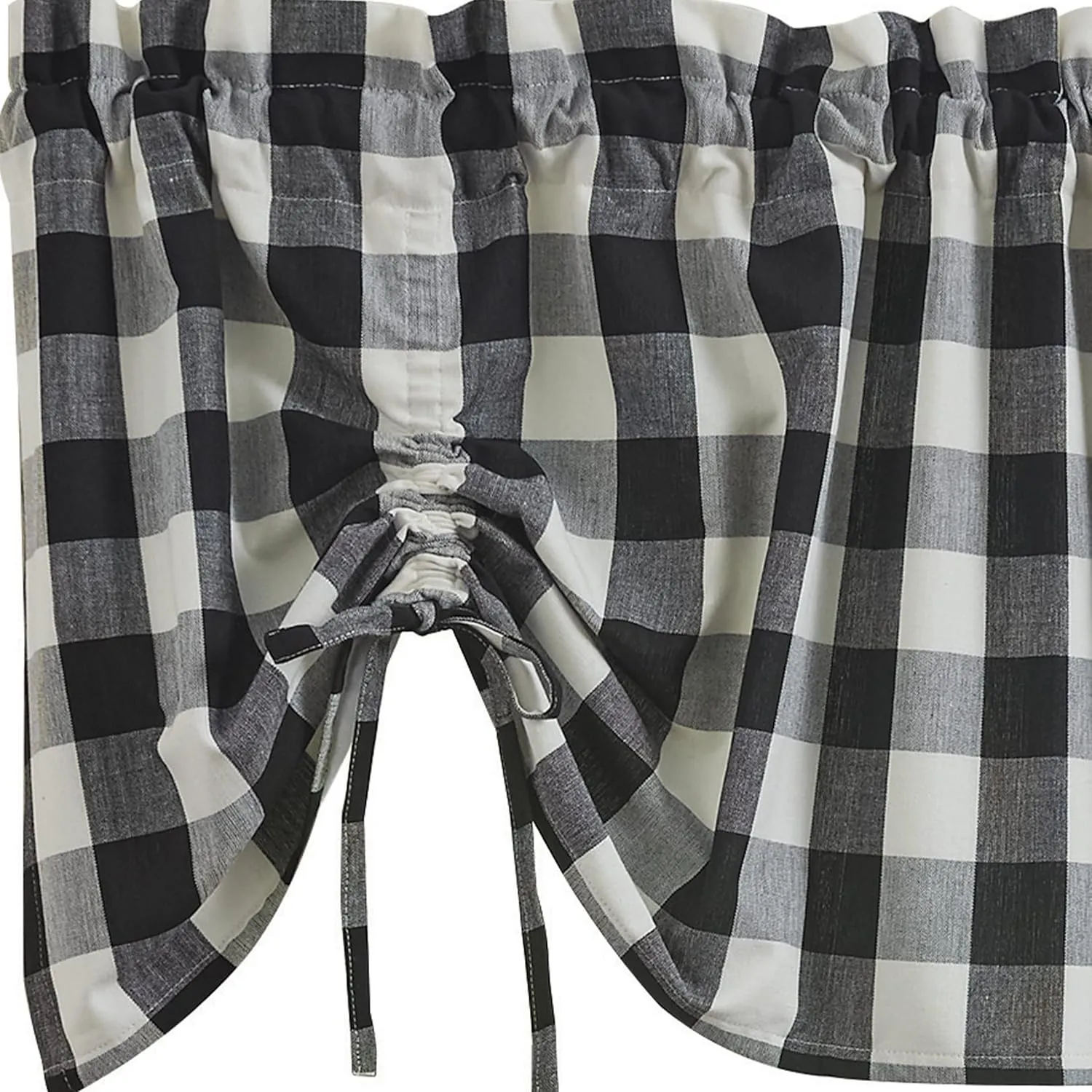 Park Designs Buffalo Check Lined Black Valance 60"